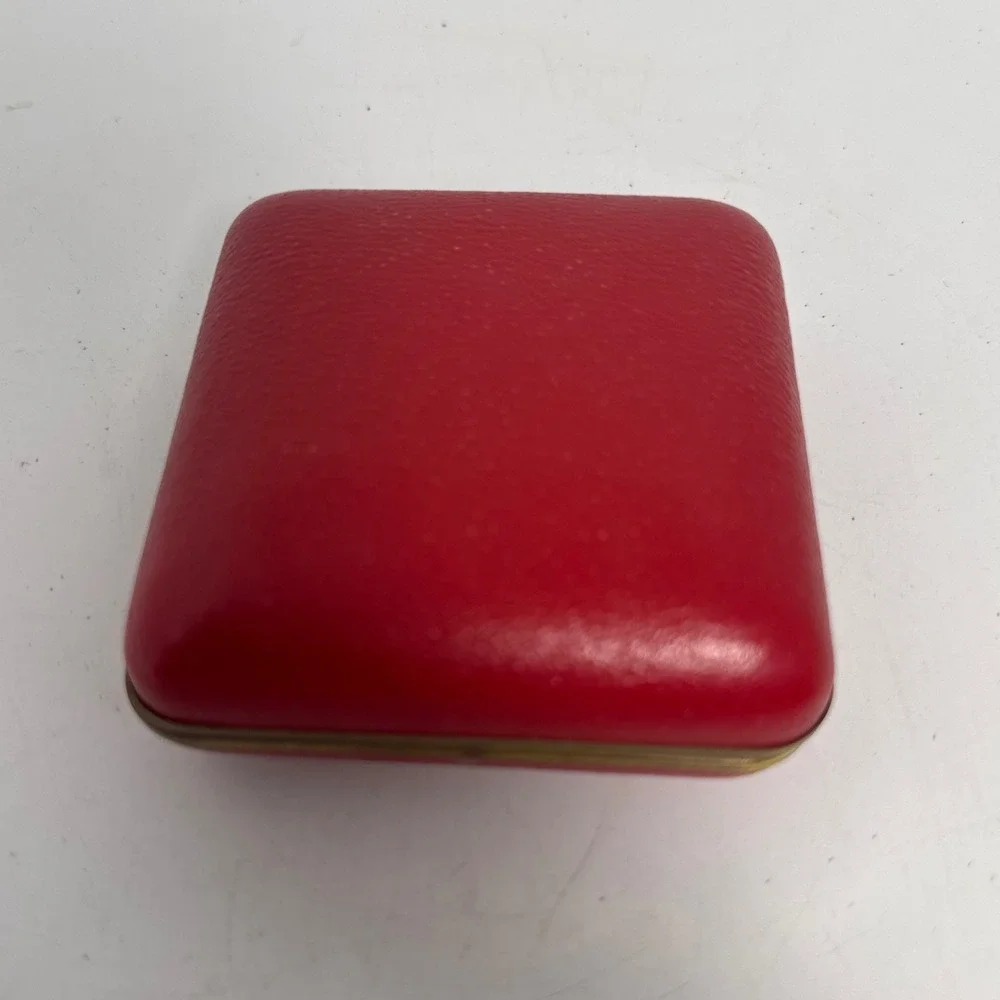 Phinney-Walker Travel Alarm Clock Red Case Germany Vintage MCM Square As is